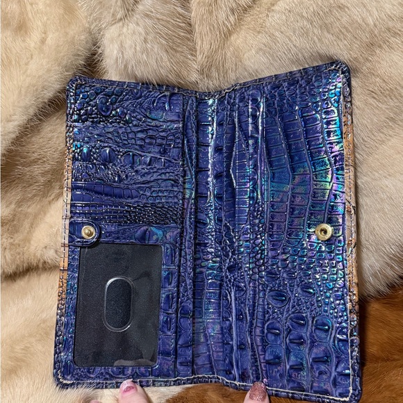 Brahmin Iridescent Multicolor Crocodile Embossed Ady Wallet - Picture 3 of 4